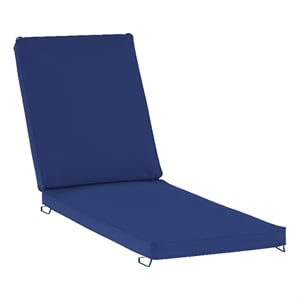 Afuera Living Water-Resistant Outdoor Chaise Lounge Patio Cushion in Navy