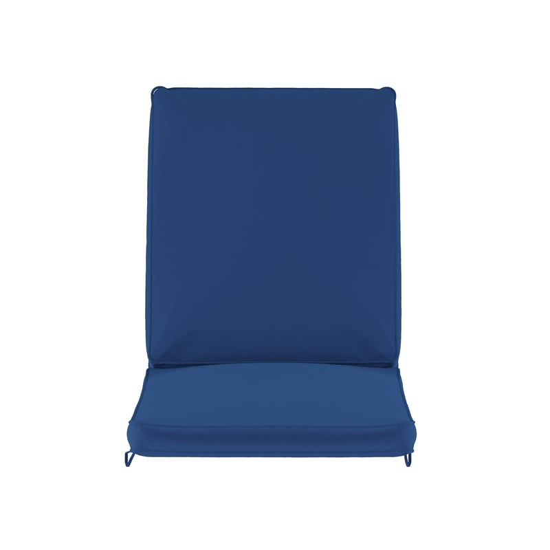 Afuera Living Water-Resistant Outdoor Chaise Lounge Patio Cushion in Navy