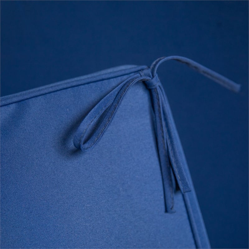 Afuera Living Water-Resistant Outdoor Chaise Lounge Patio Cushion in Navy