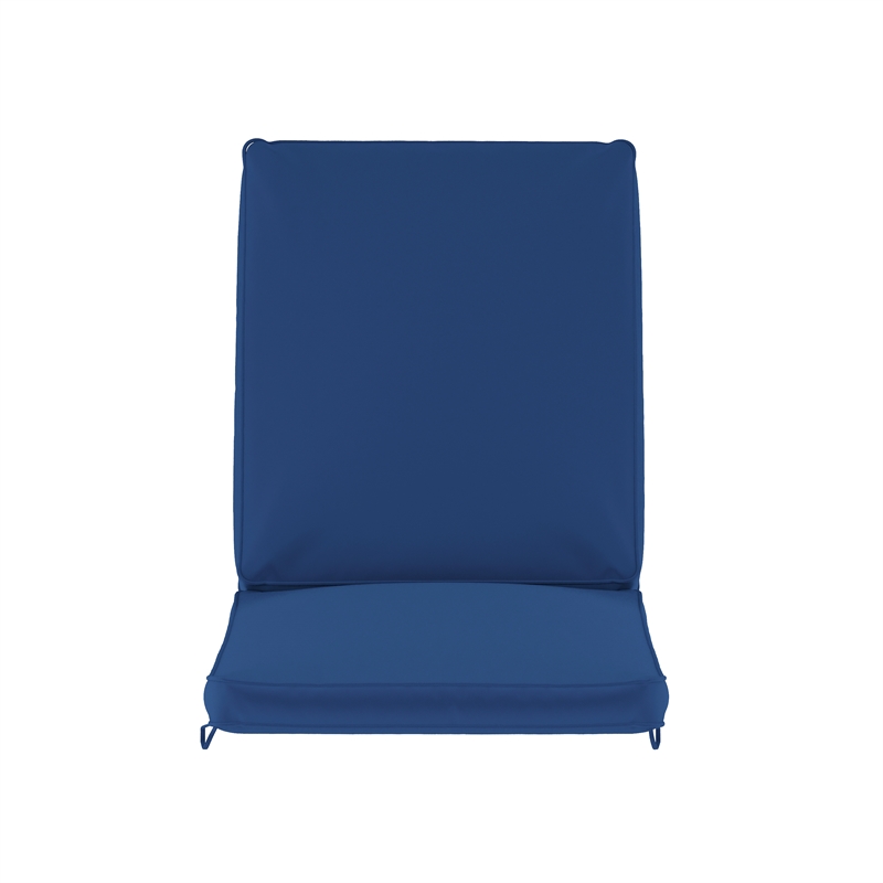 Afuera Living Water-Resistant Outdoor Chaise Lounge Patio Cushion in Navy