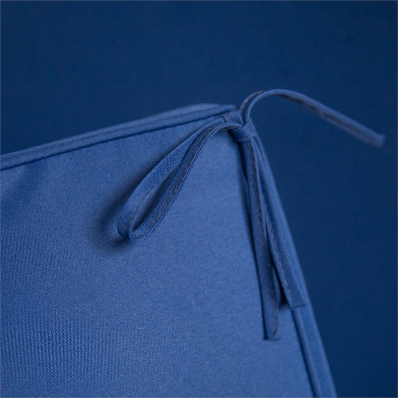 Afuera Living Water-Resistant Outdoor Chaise Lounge Patio Cushion in Navy