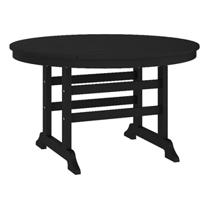 Afuera Living Indoor-Outdoor 48&quot Round Adirondack Table in Black