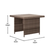 Afuera Living Indoor/Outdoor Conversation Set with Sofa & Table in Beige & Brown