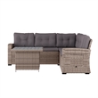 Afuera Living Indoor/Outdoor Conversation Set with Sofa and Table in Gray