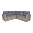Afuera Living Indoor/Outdoor Conversation Set with Sofa and Table in Gray
