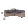 Afuera Living Indoor/Outdoor Conversation Set with Sofa and Table in Gray