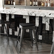 Afuera Living Backless Counter Stool with Poly Seat in Black/Black