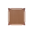 Afuera Living Backless Counter Stool with Poly Seat in Orange/Teak