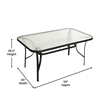 Afuera Living 7 Pc Outdoor Patio Dining Set with Glass Table & 6 Chairs in Red