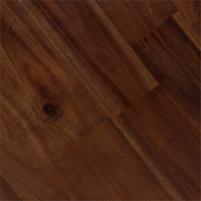 Afuera Living Indoor/Outdoor Natural Boho Rattan Rope Table with Acacia Wood Top