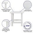 Afuera Living Set of 4 Resin Adirondack Rocking Chairs with 1 Side Table - White