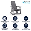 Afuera Living Indoor/Outdoor Adirondack Resin Wood Rocking Chair - Black