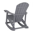 Afuera Living Indoor/Outdoor Adirondack Resin Wood Rocking Chair - Black