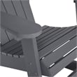 Afuera Living Indoor/Outdoor Adirondack Resin Wood Rocking Chair - Black