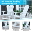 Afuera Living Indoor/Outdoor Adirondack Resin Wood Rocking Chair - White