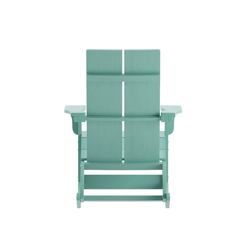 Afuera Living 2-Slat Adirondack Resin Rockers in Sea Foam-Set of 2