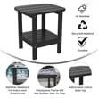 Afuera Living All-Weather Adirondack Patio Side Table in Black