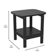 Afuera Living All-Weather Adirondack Patio Side Table in Black