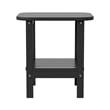 Afuera Living All-Weather Adirondack Patio Side Table in Black