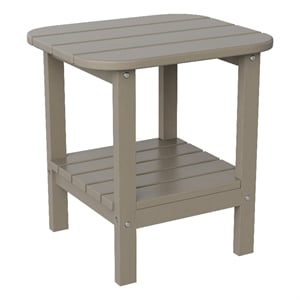 Afuera Living All-Weather Adirondack Patio Side Table in Brown