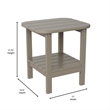 Afuera Living All-Weather Adirondack Patio Side Table in Brown
