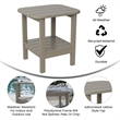 Afuera Living All-Weather Adirondack Patio Side Table in Brown