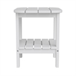 Afuera Living All-Weather Adirondack Patio Side Table in White