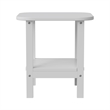 Afuera Living All-Weather Adirondack Patio Side Table in White