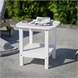 Afuera Living All-Weather Adirondack Patio Side Table in White