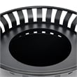 Afuera Living Outdoor Slatted Steel 37 Gallon Trash Can with Inner Bin in Black