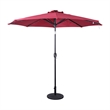 Afuera Living 9 FT 32 LED Light Solar Umbrella with Crank & Tilt Function in Red