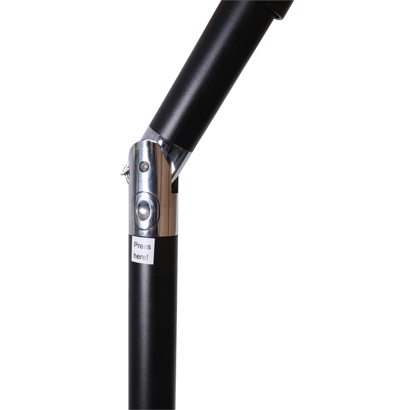 Afuera Living 9 FT 32 LED Light Solar Umbrella with Crank & Tilt Function in Tan