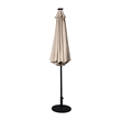 Afuera Living 9 FT 32 LED Light Solar Umbrella with Crank & Tilt Function in Tan