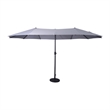 Afuera Living 15' Triple Head Patio Umbrella with Crank & Easy Lift Function