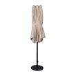 Afuera Living Tan 15' Triple Head Patio Umbrella with Crank & Easy Lift Function