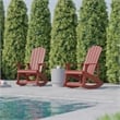 Afuera Living Indoor/Outdoor Adirondack Resin Rocking Chairs in White - 2 Pack