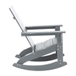 Afuera Living 2-Slat Adirondack Resin Rocking Chair for Indoor/Outdoor in Gray