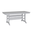 Afuera Living All Weather Adirondack Table & 6 Chairs with Cupholders in Gray
