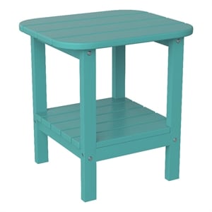 Afuera Living All-Weather Adirondack Patio Side Table in Blue