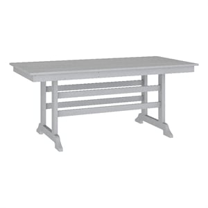 Afuera Living Indoor-Outdoor 72&quot Rectangle Adirondack Table in Black