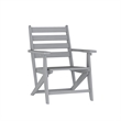 Afuera Living All Weather Adirondack Table & 4 Chairs with Cupholders in Gray