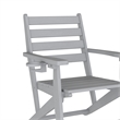 Afuera Living All Weather Adirondack Table & 4 Chairs with Cupholders in Gray