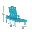 Afuera Living All-Weather Adjustable Lounge Chair with Fold Out Cupholder - Blue