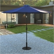 Afuera Living Navy 9 FT Round Umbrella & Universal Black Cement Waterproof Base