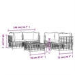 Afuera Living Contemporary Garden Lounge Set in Anthracite/Beige