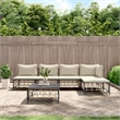 Afuera Living Contemporary Garden Lounge Set in Anthracite & Beige