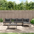 Afuera Living Poly Rattan Large Modular Garden Lounge Set in Anthracite