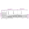Afuera Living Rattan Steel & Fabric Garden Lounge Set in Anthracite
