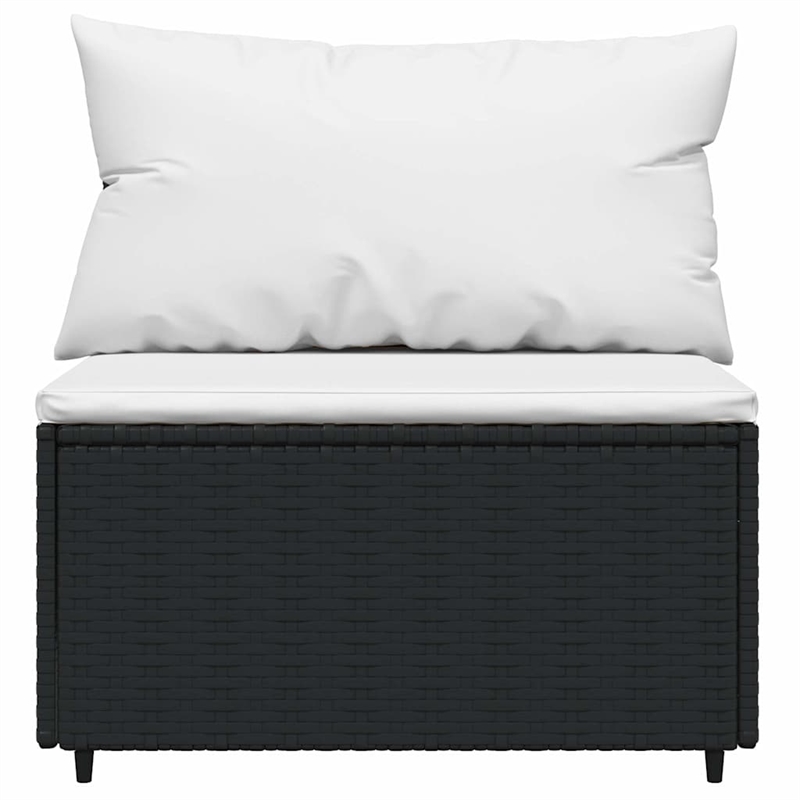 Afuera Living PE Rattan Medium Adjustable Feet Patio Lounge Set in Black