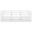 Afuera Living Solid Pinewood 3-Seater Modular Garden Sofa in White